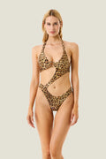 4GIVENESS - Costume intero leopard resort